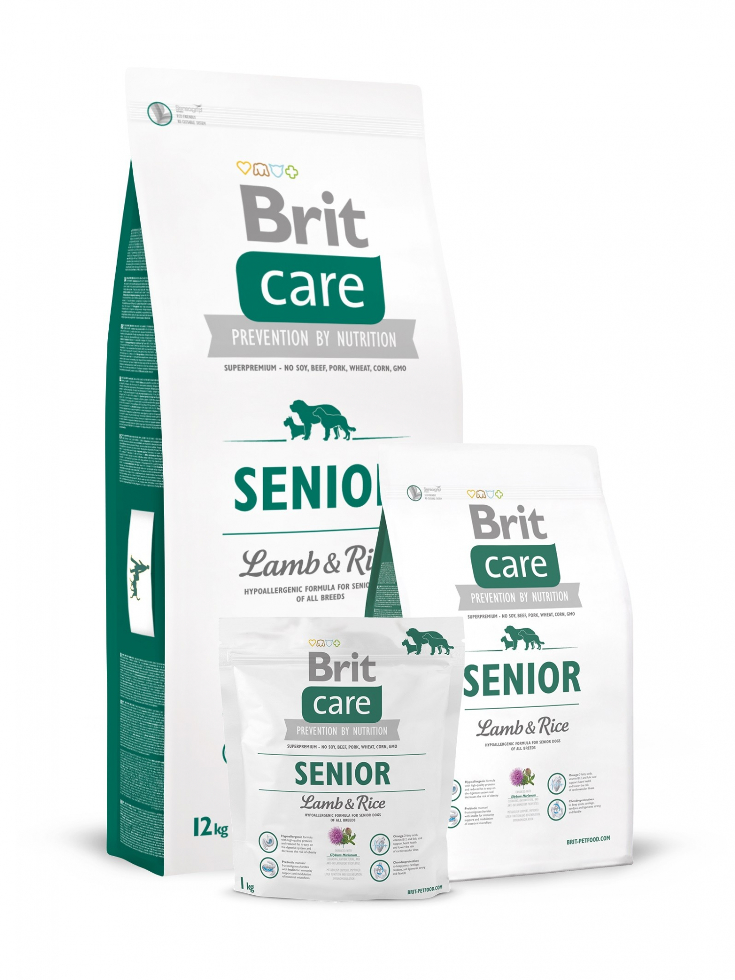 Brit Care Senior Lamb & Rice - Ração seca de borrego e arroz para cão sénior