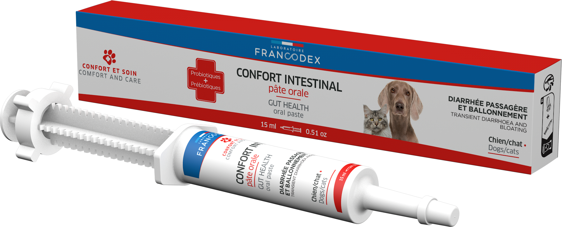 Francodex Confort Intestinal jeringa para perros y gatos