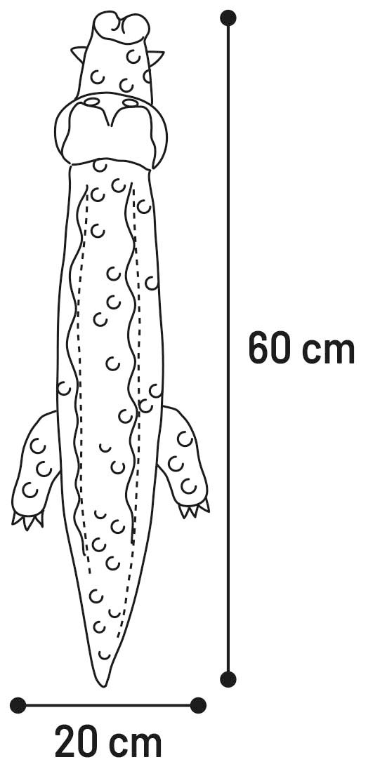 Jouet peluche Crocodile Ruben 60cm pour chien