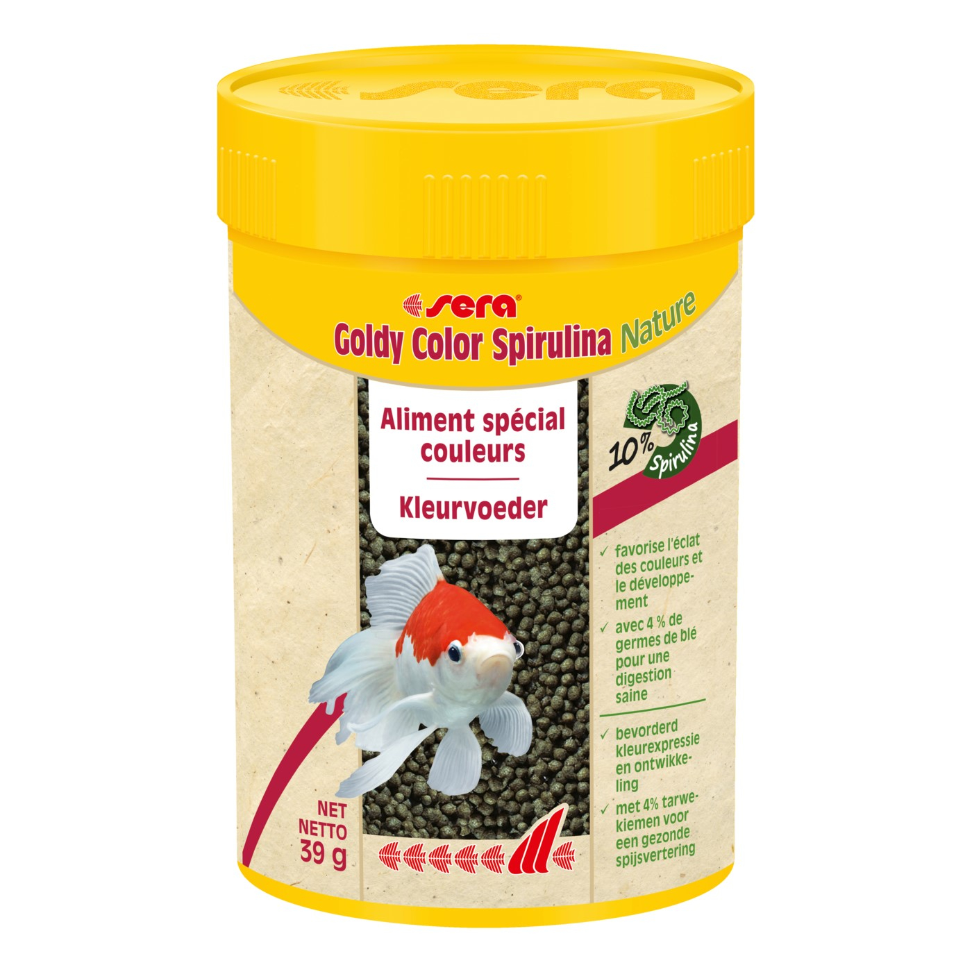 Granulado Goldy Color Spirulina para as cores dos peixes vermelhos