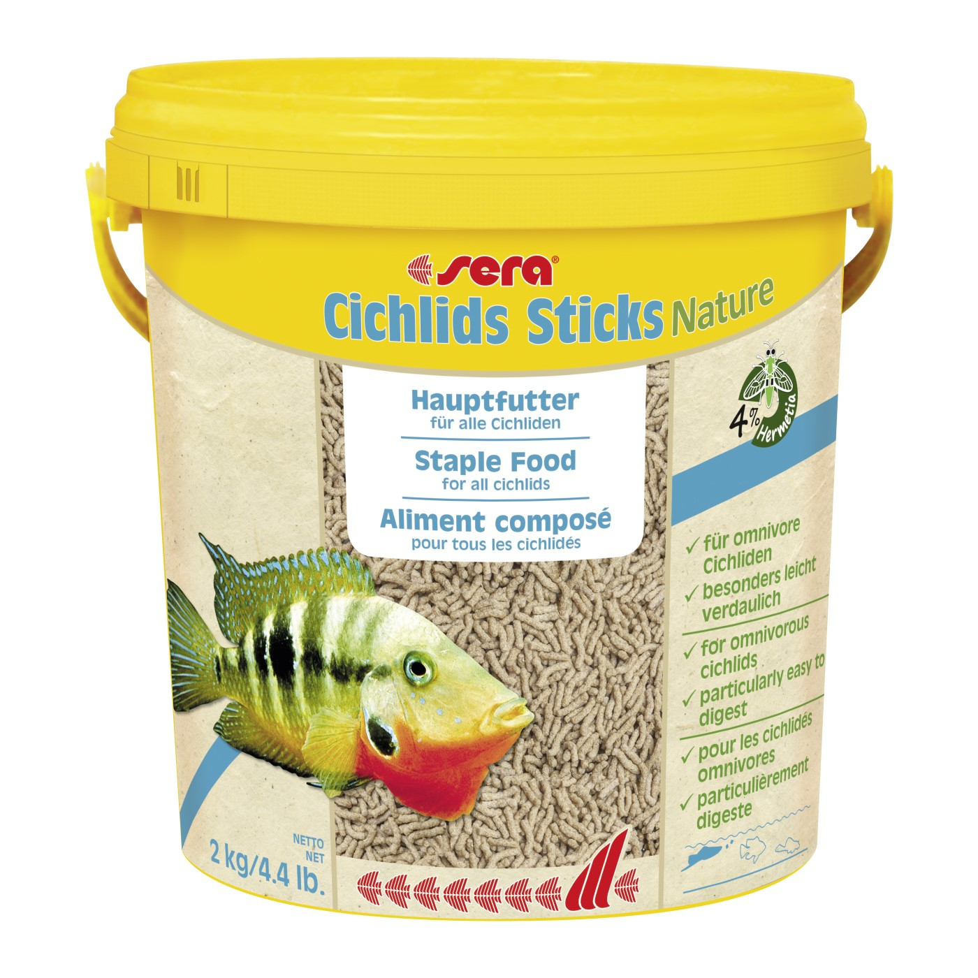 Sera Cichlids Sticks Nature para grandes ciclídeos