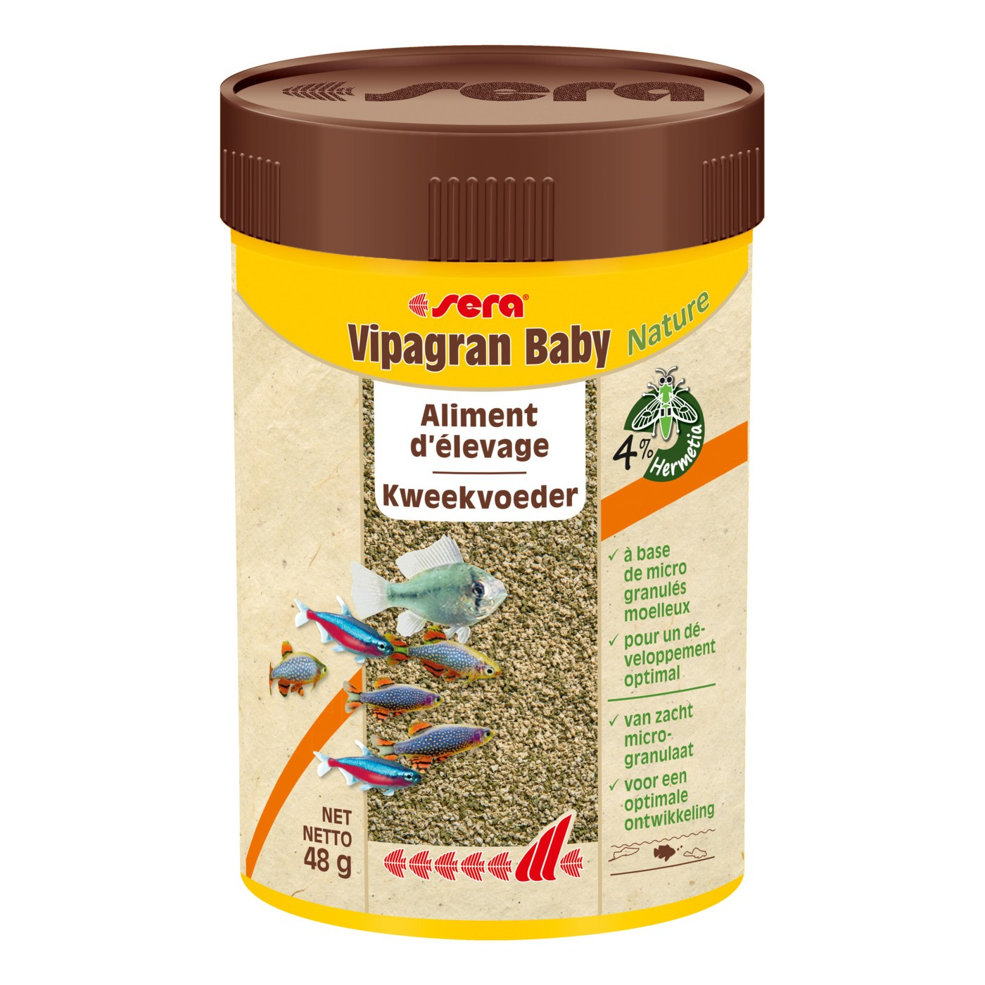 Sera Vipagran Baby Nature aliment d'élevage pour petits poissons