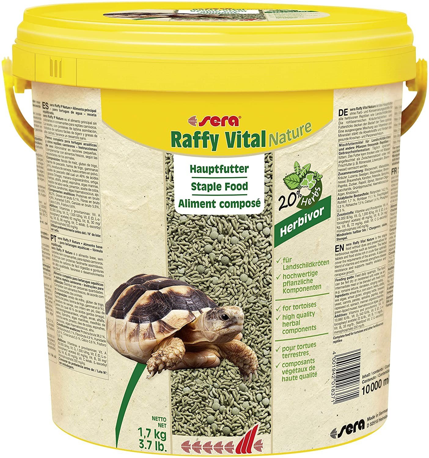 Sera Raffy Vital Cibo completo per tartarughe e rettili erbivori