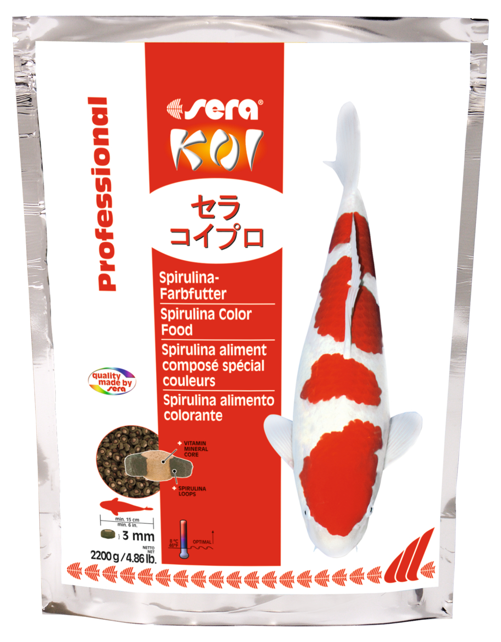 Sera Koi Professional Spirulina aliment composé spécial couleurs