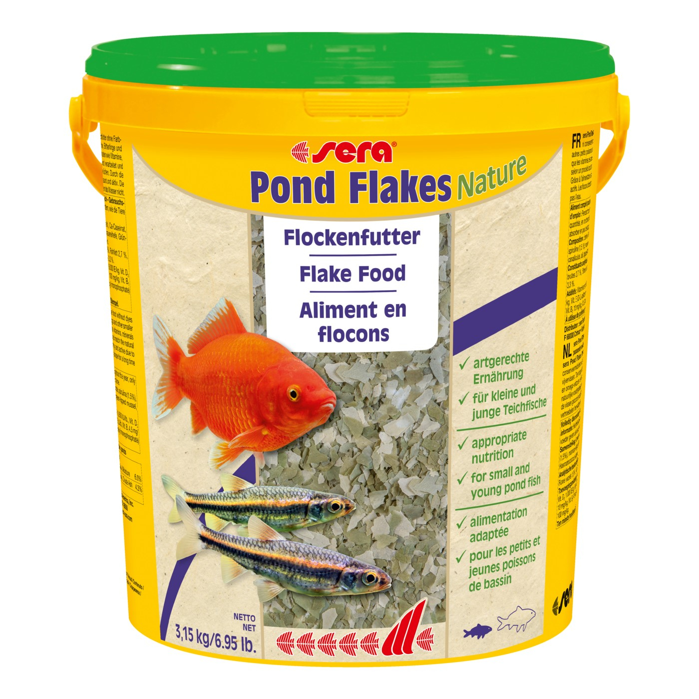 Pond Bioflakes alimentos naturais para peixes de lago