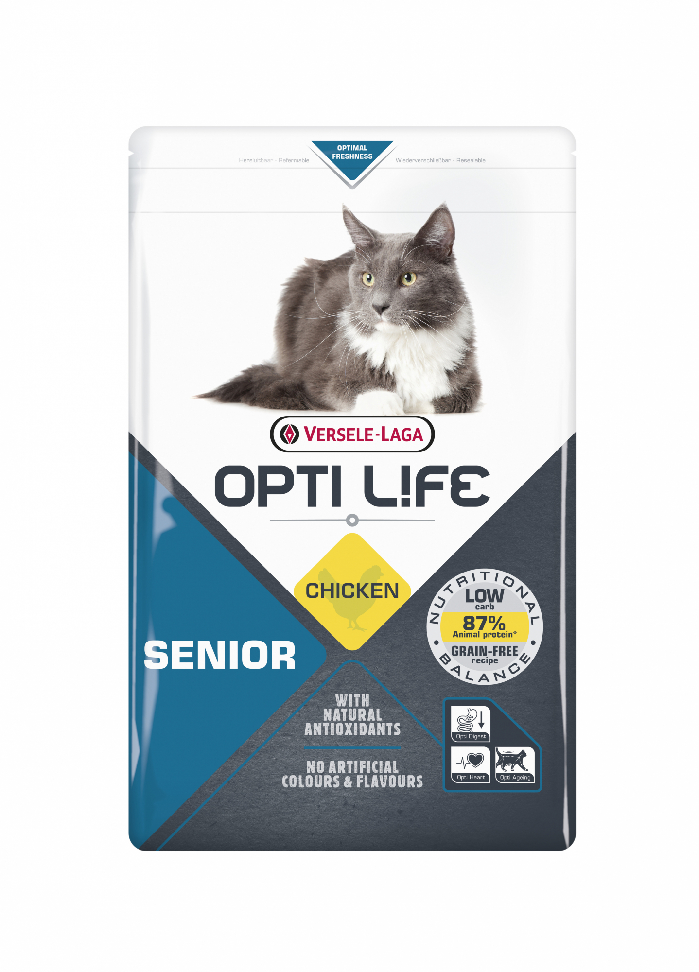 Opti Life Cat Senior mit Huhn für ältere Katzen