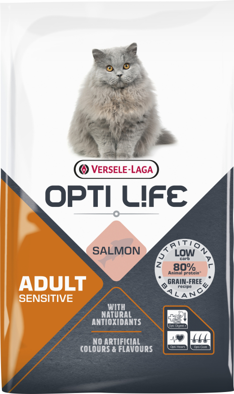 Opti Life Cat Sensitive au saumon pour chat adulte