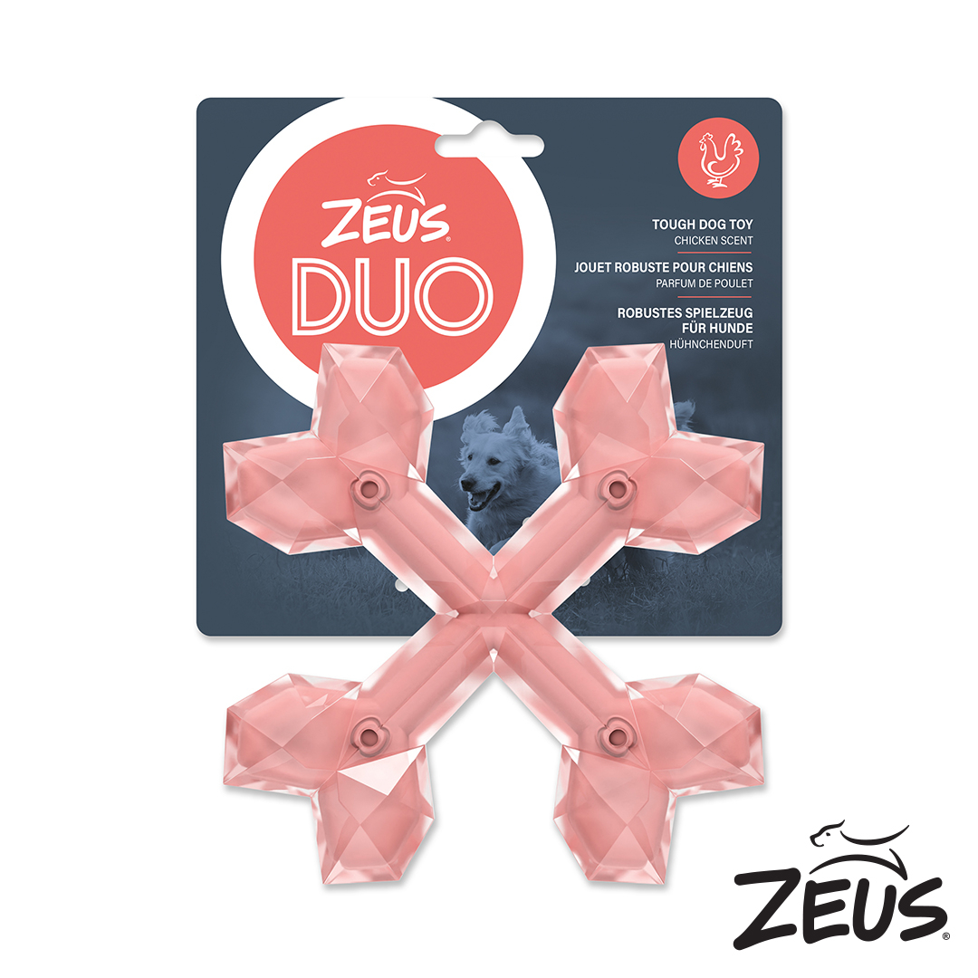 Zeus Duo Os croisés Corail, goût poulet - 15 cm