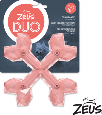 Zeus Duo Os croisés Corail, goût poulet - 15 cm