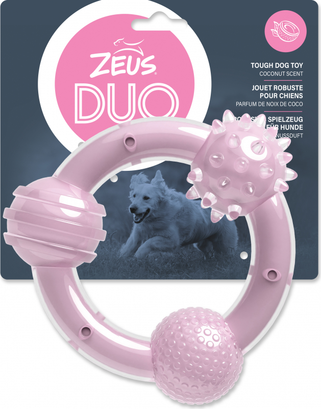 Zeus Duo Tri-anneau lilas, goût noix de coco -15 cm