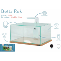 Kit aquarium Betta Rek - 23,2 L - blanc ou noir