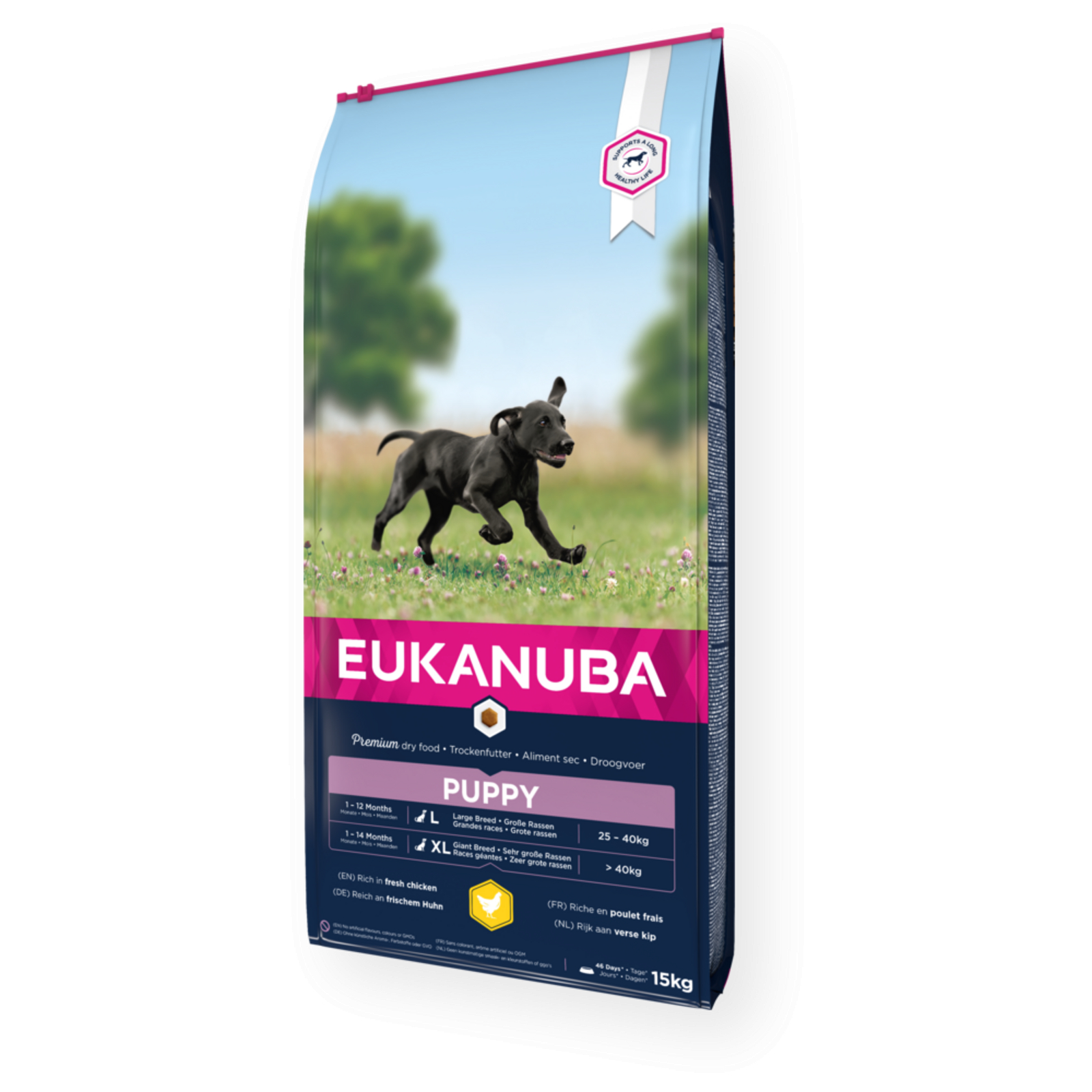 Eukanuba Growing Puppy Large Breed Ração seca sem cereais para cachorros de Grande porte