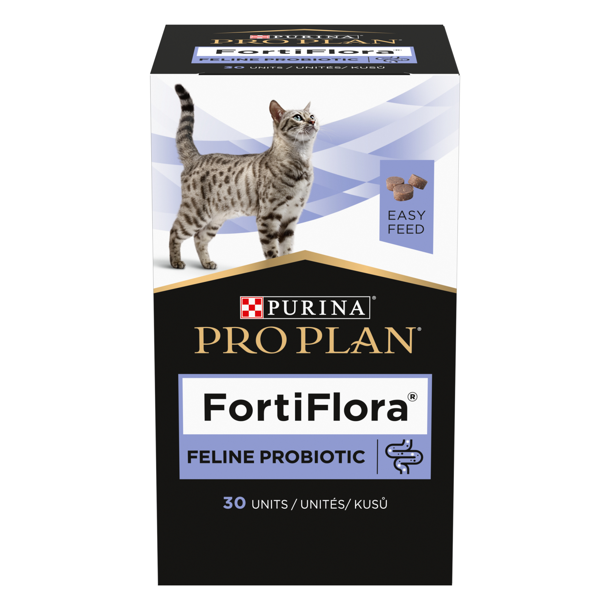 Pro plan veterinary diets Fortiflora probiótico para a flora intestinal em pedaços para gatos