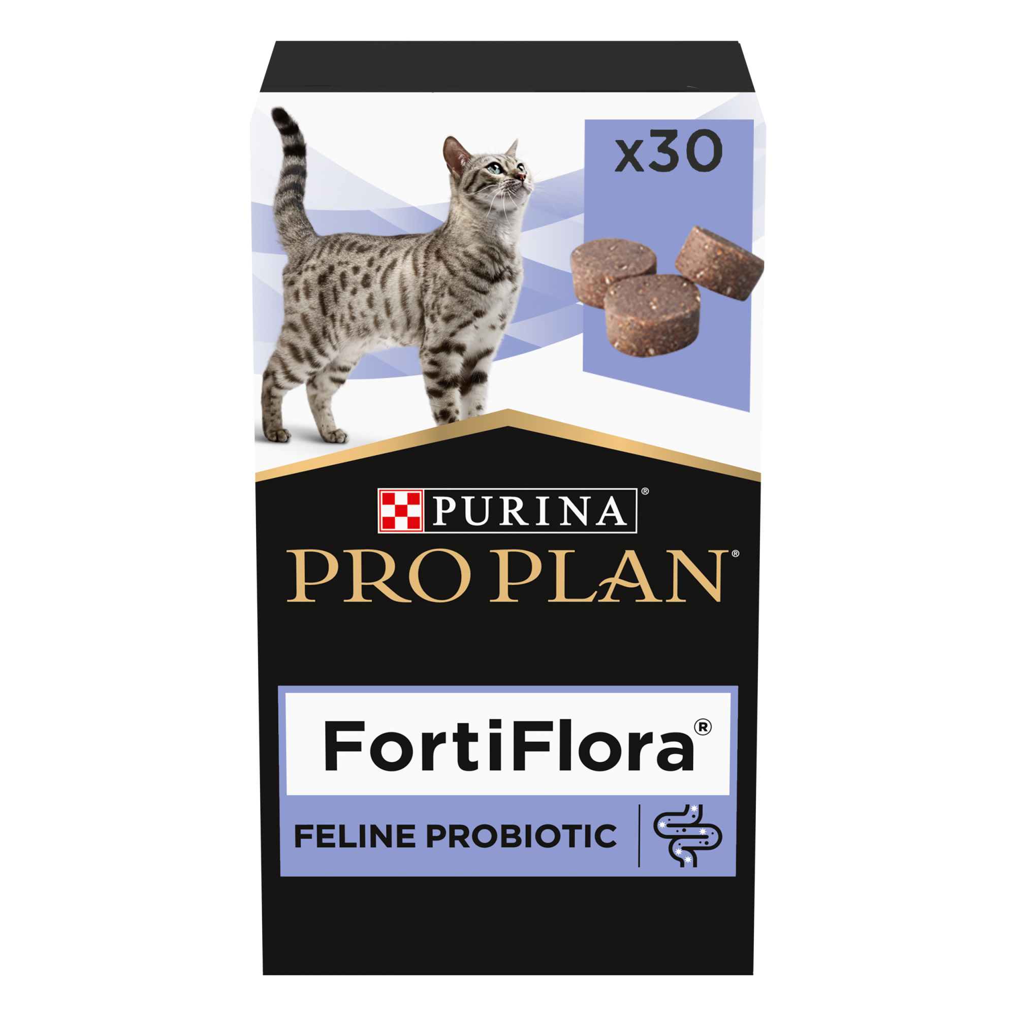 Pro plan veterinary diets Fortiflora probiótico para a flora intestinal em pedaços para gatos