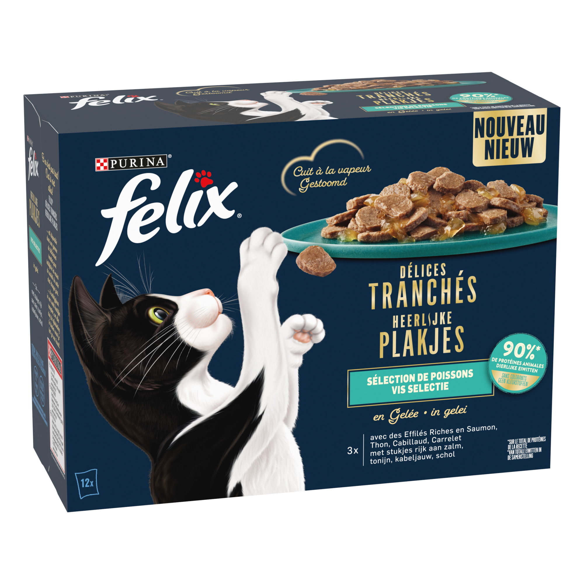Felix Délices Tranchés saveur Poissons pour chat