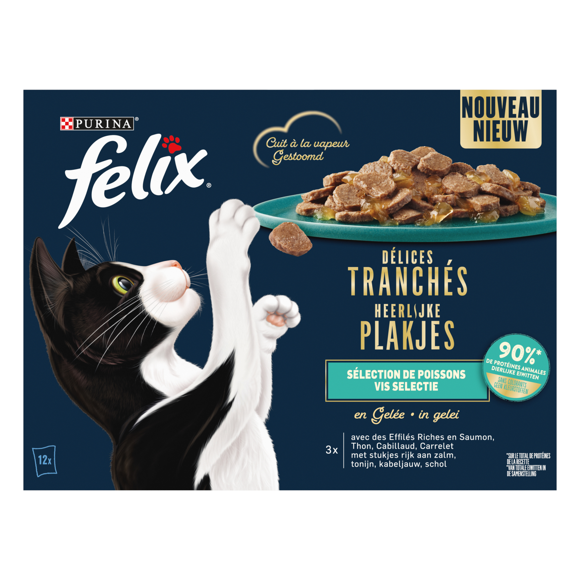 Felix Délices Tranchés saveur Poissons pour chat
