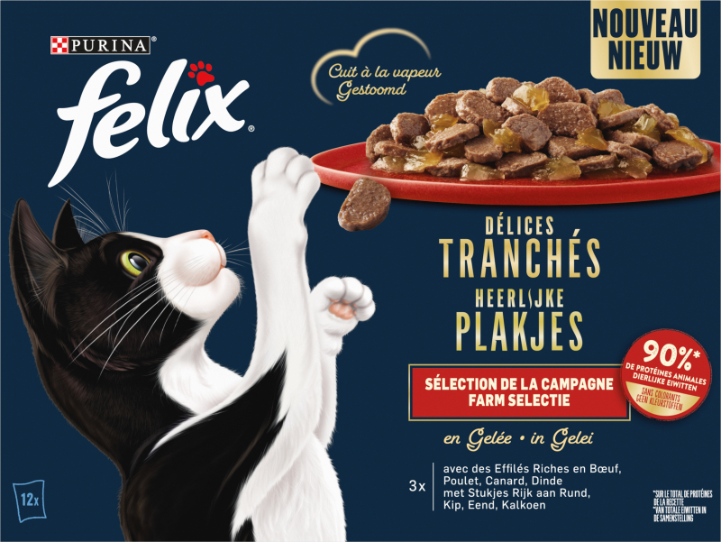 Felix Délices Tranchés sabor do campo para gato