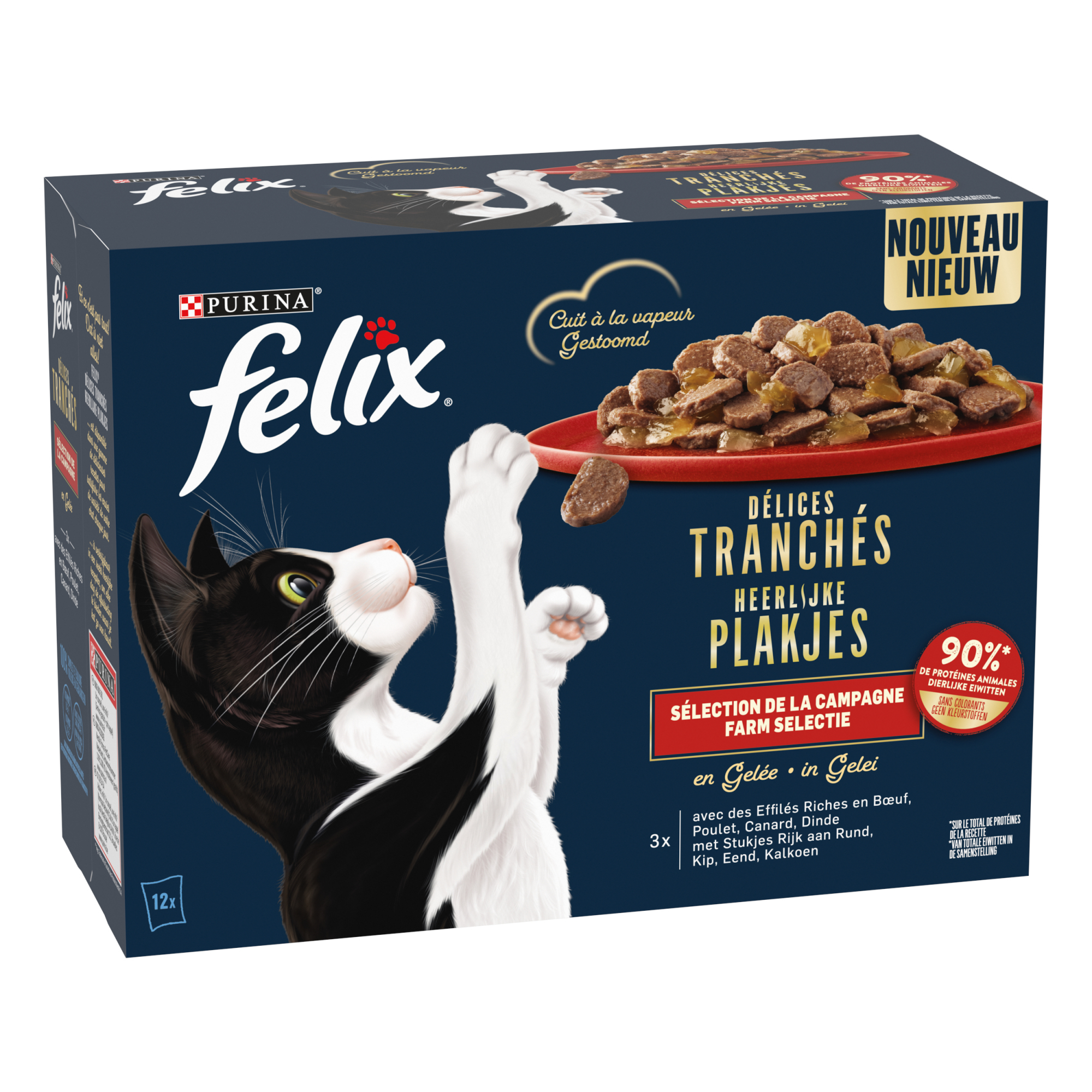 Felix Délices Tranchés sabor do campo para gato