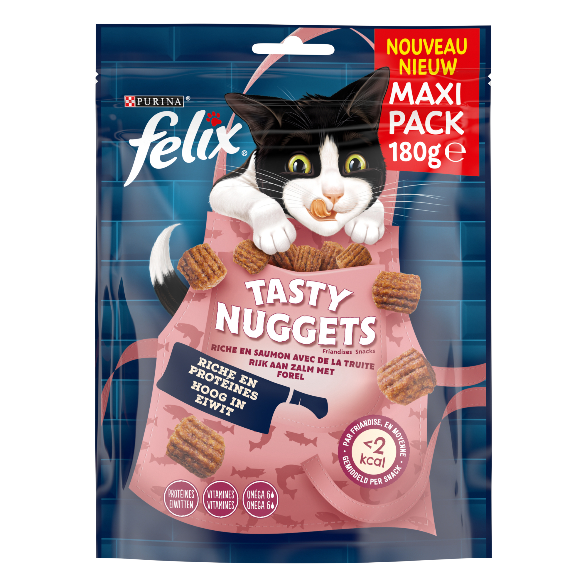 Felix Tasty Nuggets reich an Lachs für Katzen