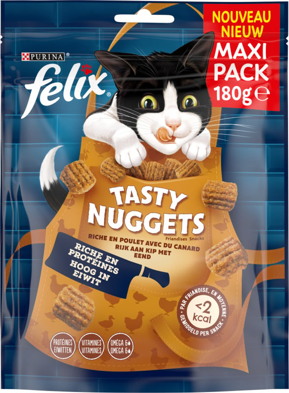 Felix Tasty Nuggets snacks para gatos ricos en pollo