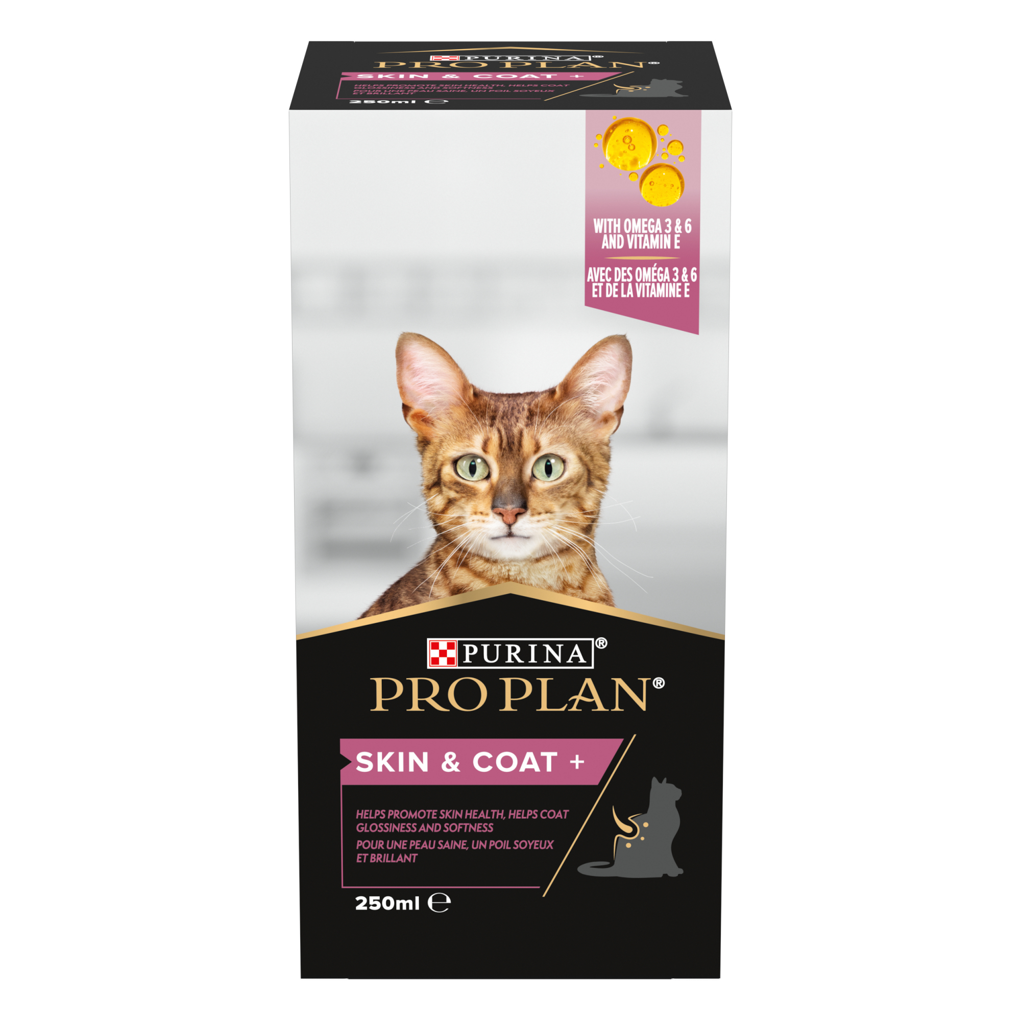 Purina Pro Plan Skin & Coat+ aliment complémentaire huile pour chat