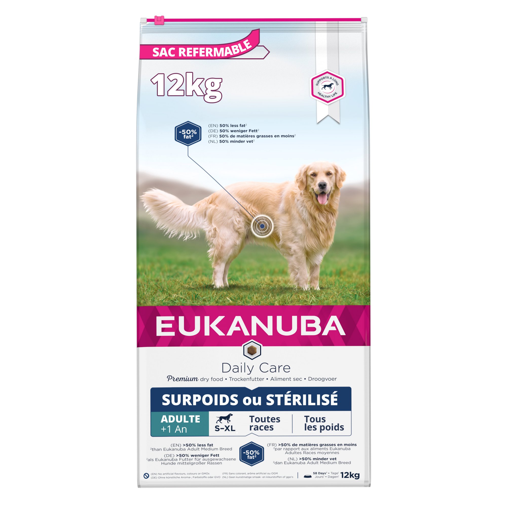 Eukanuba Daily Care para cão adulto com excesso de peso ou esterilizado