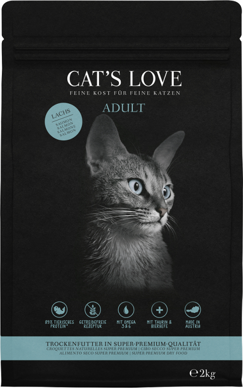 Trockenfutter CAT'S LOVE Lachs für erwachsene Katzen