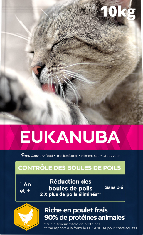 Eukanuba Contrôle des Boules de Poils pour chat Adulte