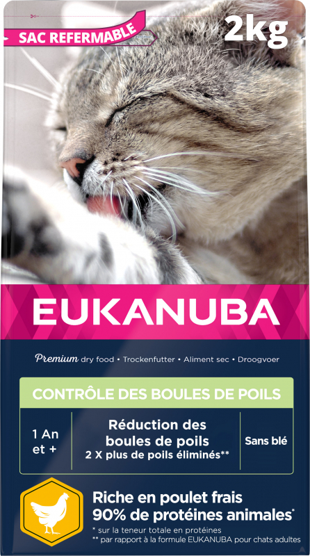 Eukanuba Contrôle des Boules de Poils pour chat Adulte