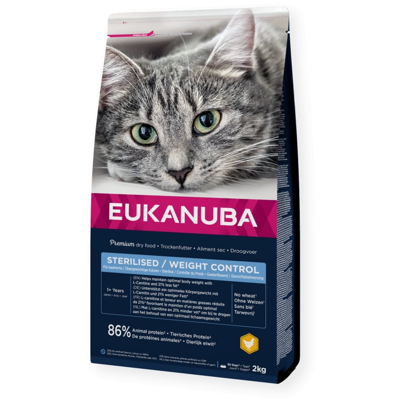 Eukanuba Weight Control / Sterilised Adult für sterilisierte oder übergewichtige Katzen