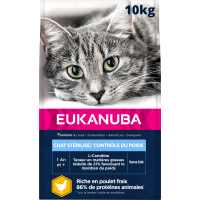 Eukanuba Weight Control / Sterilised pour chat adulte stérilisé ou en surpoids
