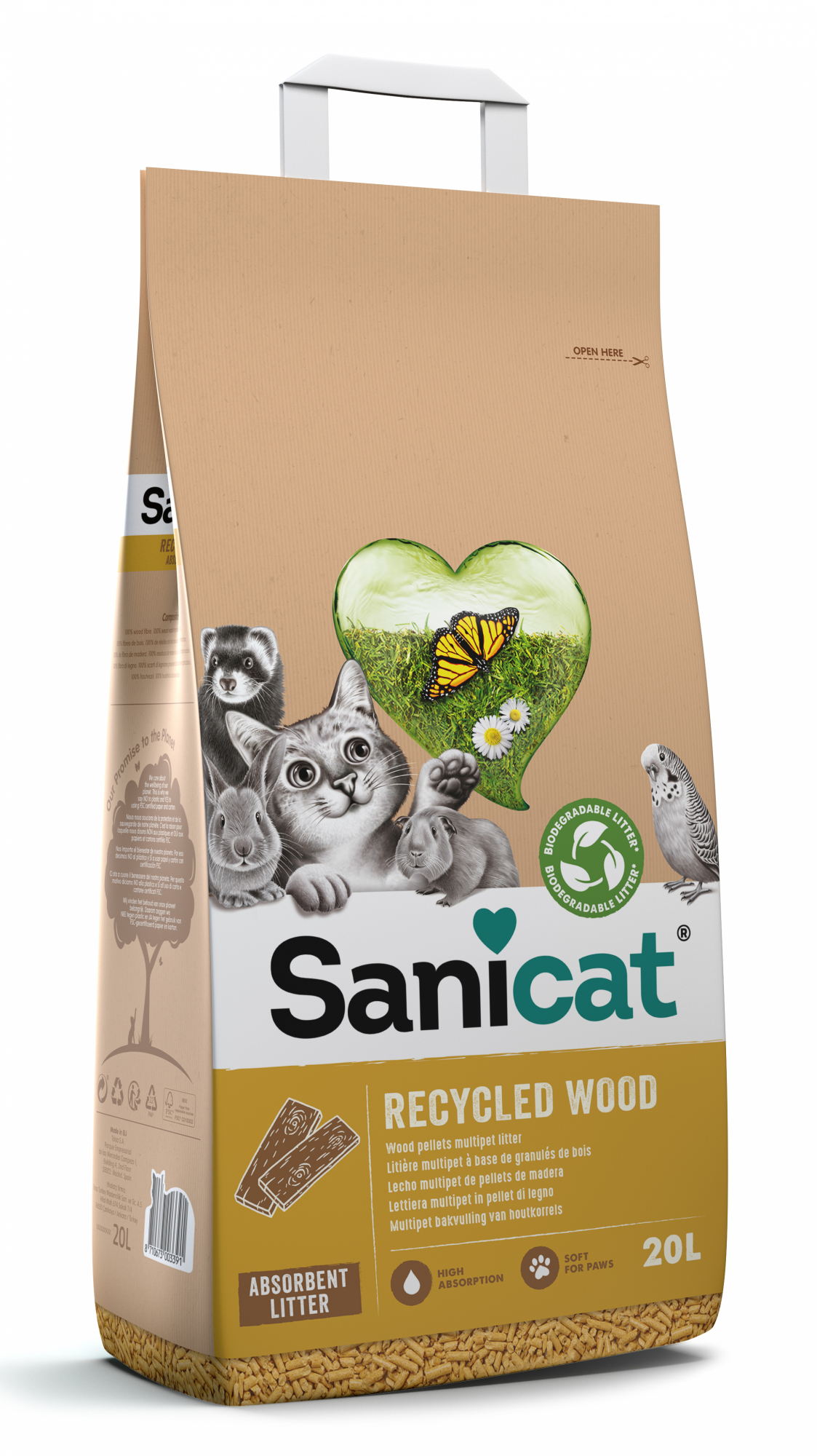Lecho de madera reciclada Sanicat