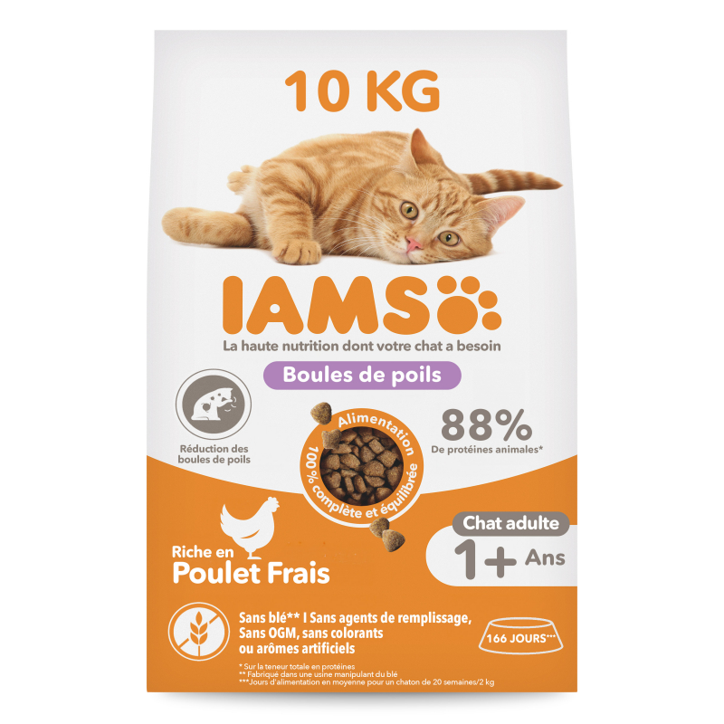 IAMS Hairball Control mit Huhn für erwachsene Katzen