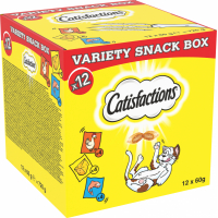 Friandises Catisfactions Variety Snack Box pour chat 12x60g