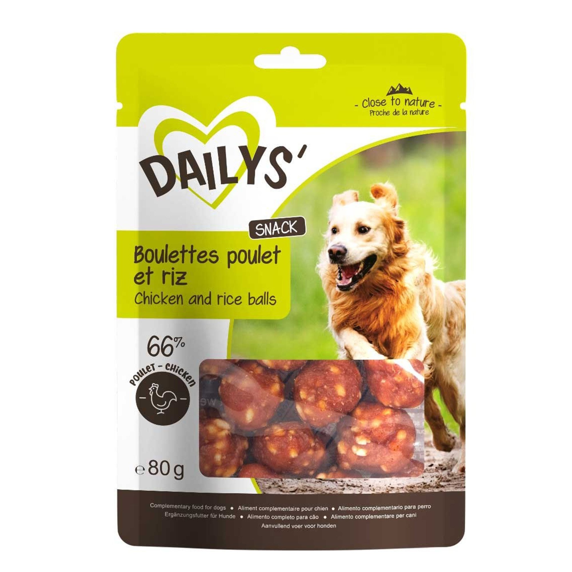  Dailys boulettes Poulet et riz pour chien