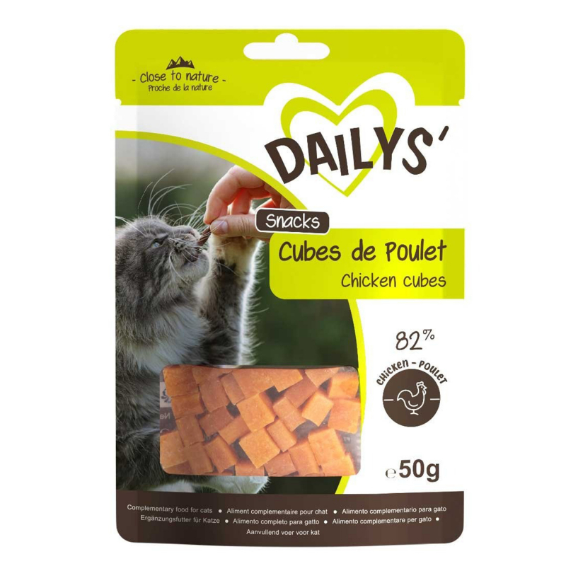 Dailys Hühnchenwürfel für Katzen