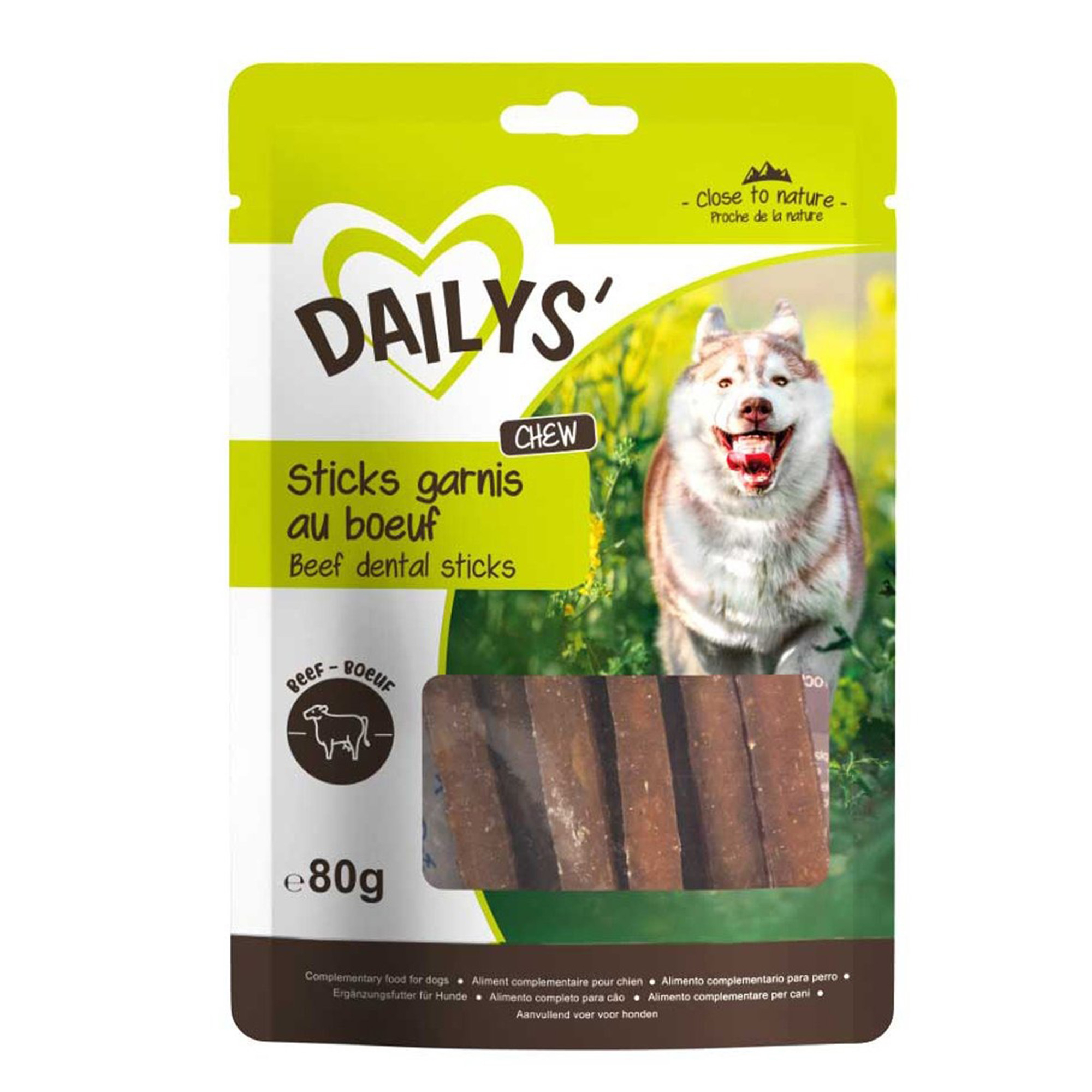 Dailys Sticks fourrés au bœuf pour chien 