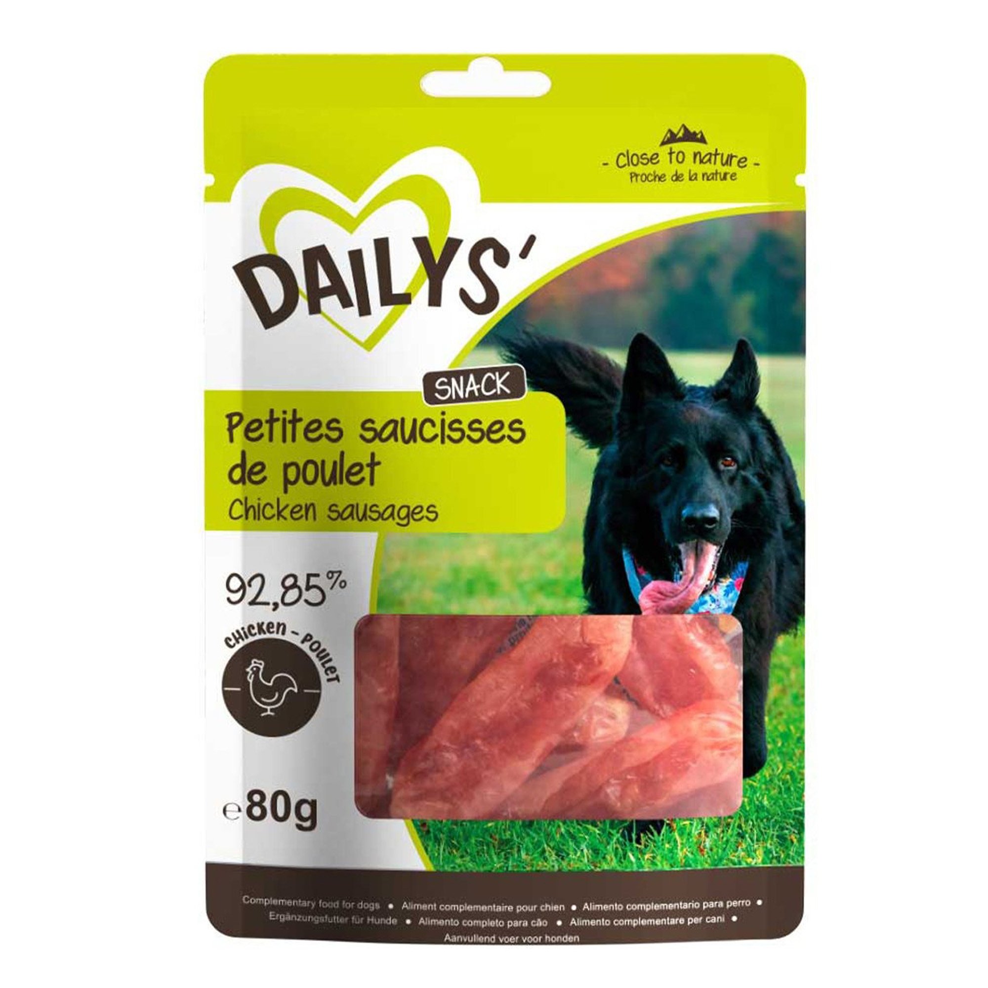 Dailys Petites saucisses de poulet pour chien 