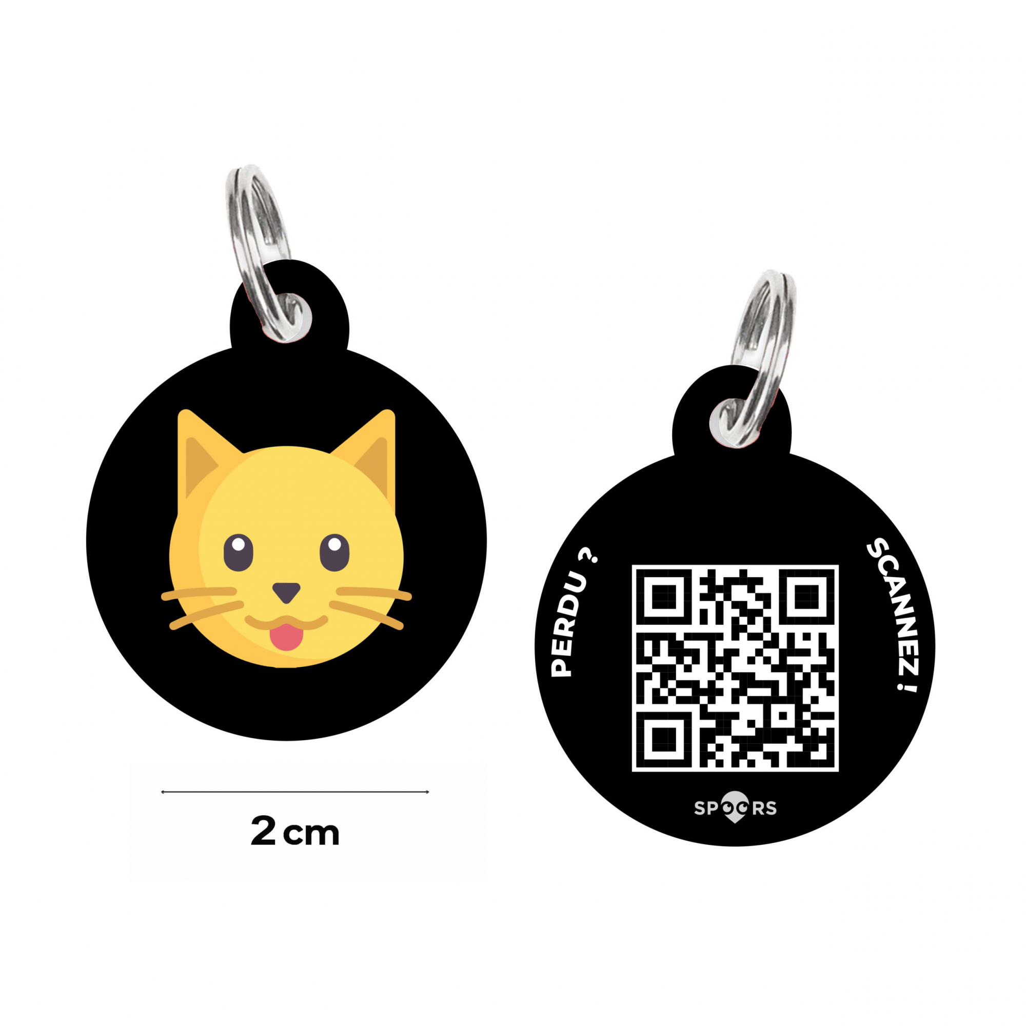 SPOORS Médaille digitalisée pour chat avec QR code - Chat