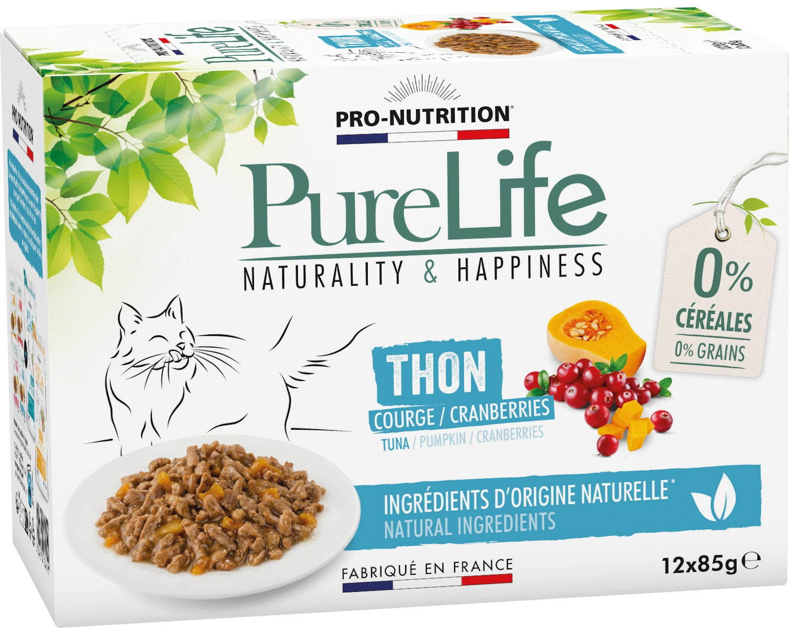 PRO-NUTRITION Pure Life Atún comida húmeda para gatos - 12x85g