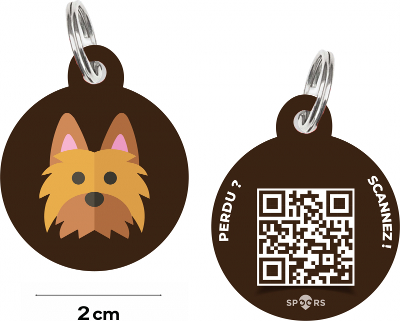 SPOORS Placa con código QR para perros - York