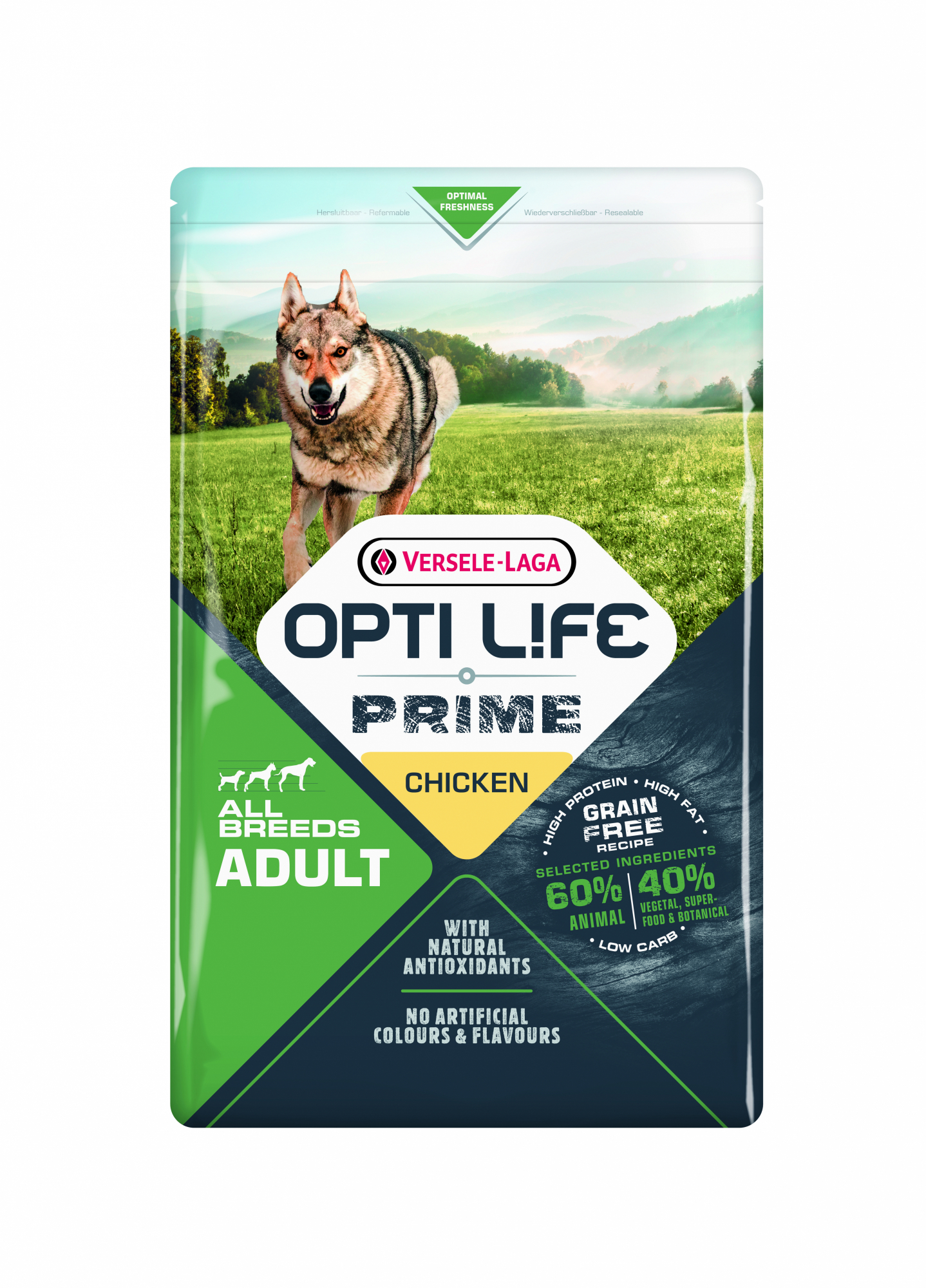 Opti Life Prime Adult Chicken voor volwassen honden van alle rassen
