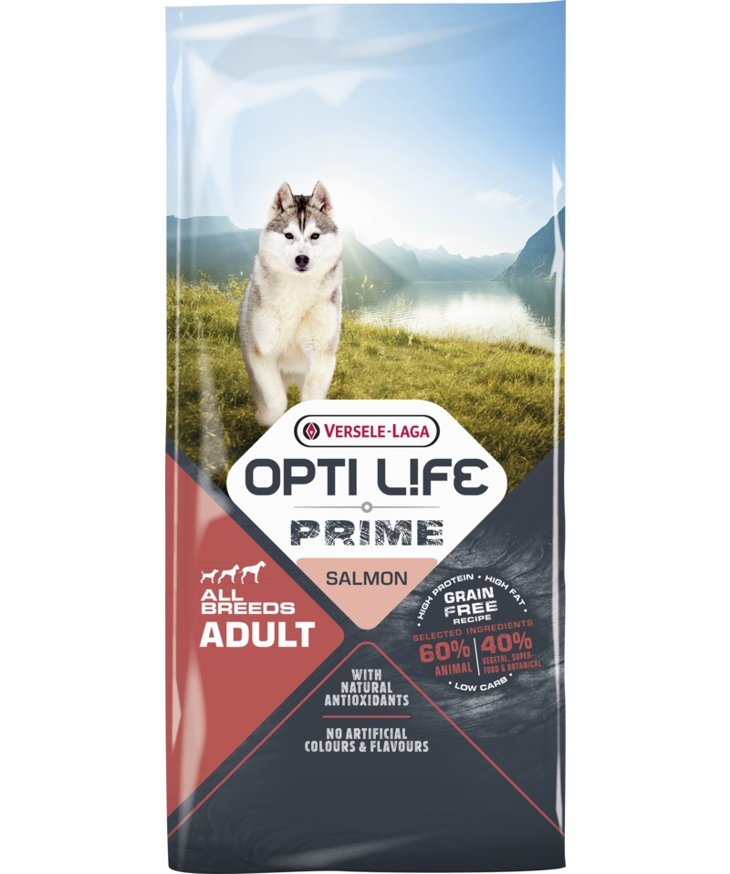 Opti Life Prime Adult Salmão para cão adulto de todas as raças