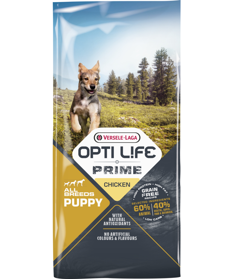 Opti Life Prime Puppy met kip voor puppy's 