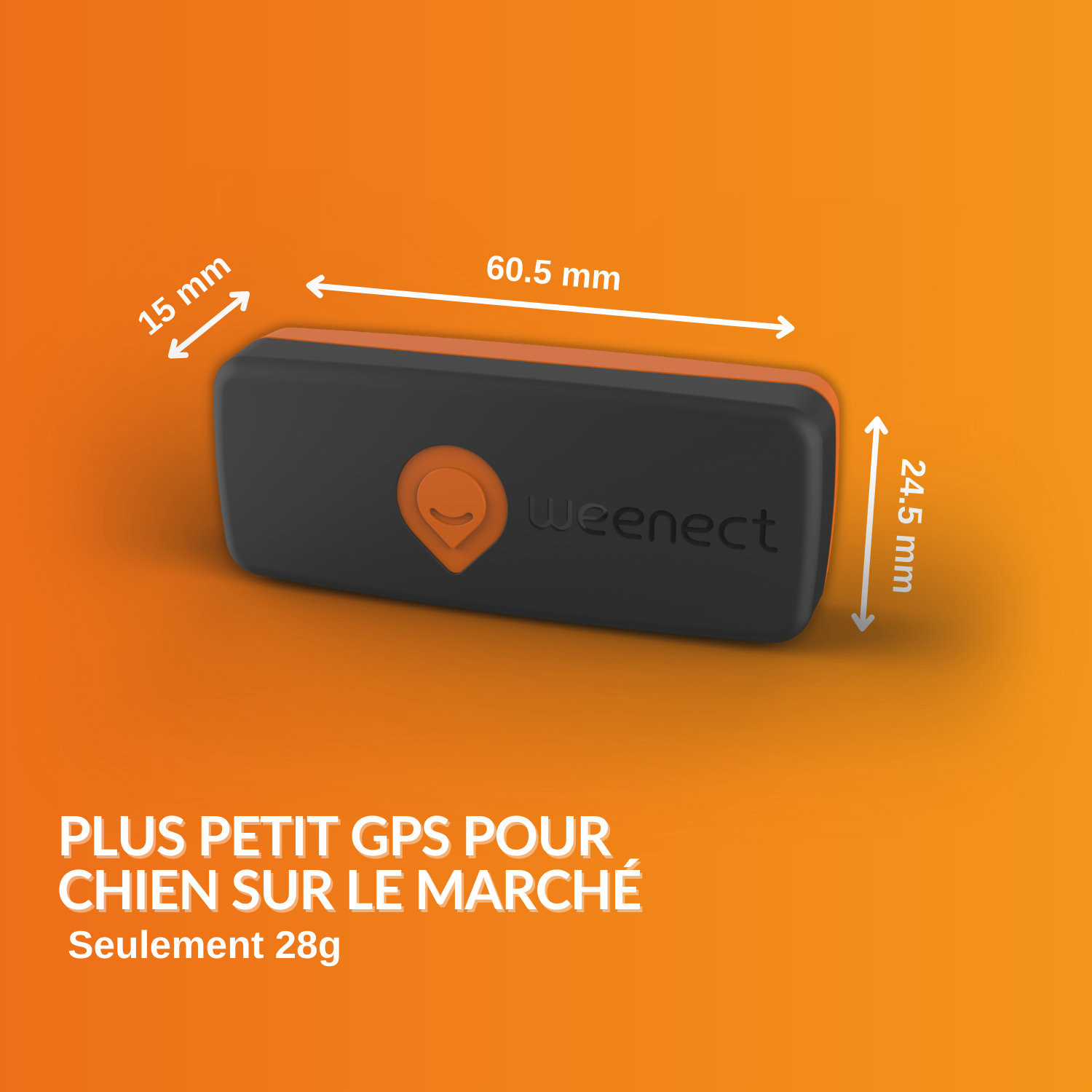 GPS-tracker voor honden Weenect XS (White/Black Edition 2023)