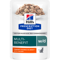 Hill's Prescription Diet w/d Multi-Benefit Pollo sobres para gatos