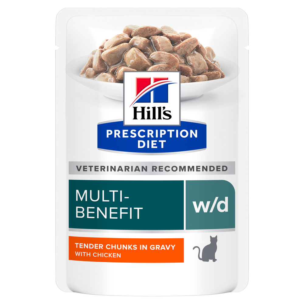 Hill's Prescription Diet w/d Multi-Benefit Pollo sobres para gatos
