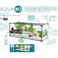 Aquarium tortue Karapas Aqua 100 Pro noir - Zolux - Animal Valley