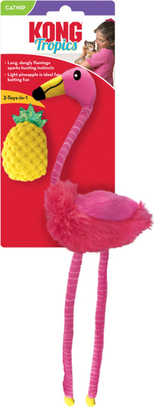 KONG Juguete para gato Tropic Flamingo