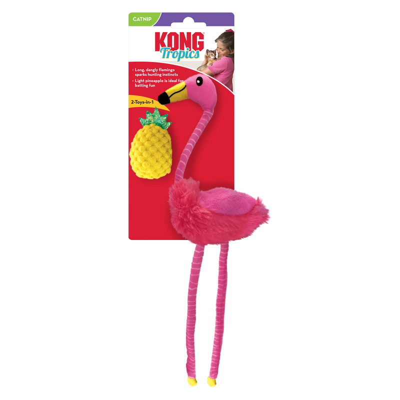KONG Juguete para gato Tropic Flamingo